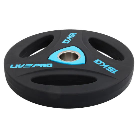 Диски (блини) поліуретанові LiveUp 15 кг (LivePro LP8020)