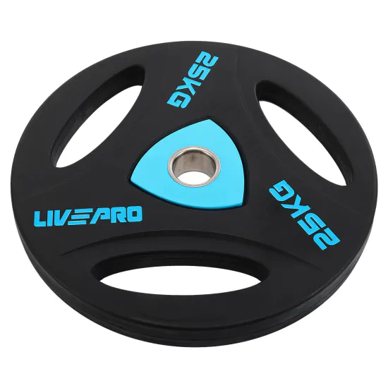 Диски (блини) поліуретанові LiveUp 25 кг (LivePro LP8020)