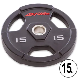 Диски (блини) поліуретанові Life Fintess 15 кг (51 мм)