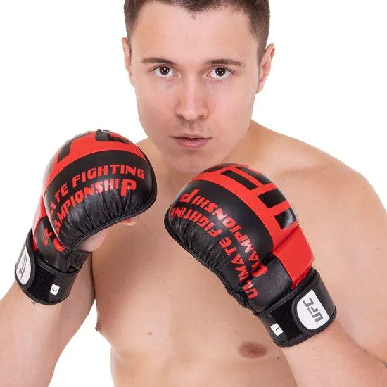 Рукавички для єдиноборств UCF BO-0554 шкіра (червоні)