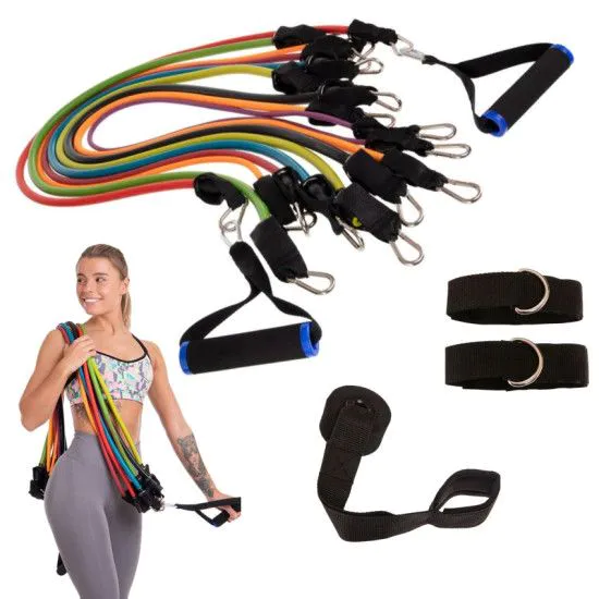 Набір еспандерів на 9 джгутів Resistance Band