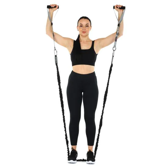 Еспандер трубчастий із карабінами EZOUS RESISTANCE TUBE WITH COVER 