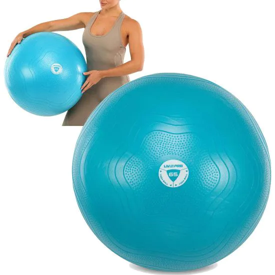 Фітбол LivePro ANTI-BURST BALL 65 см м'яч для фітнесу сатин