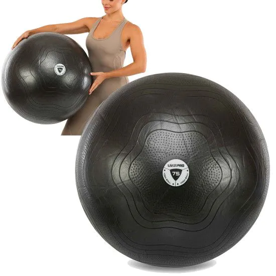 Фітбол LivePro ANTI-BURST BALL 75 см м'яч для фітнесу сатин