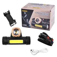 Налобний ліхтарик BL-874 XPE+COB USB 