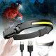 Налобный фонарик BL-G28 XPE+COB с сенсором вкл/выкл