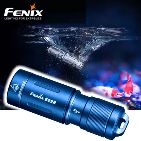 Ліхтарик Fenix E02R синій (48 х 15 х 14 мм)