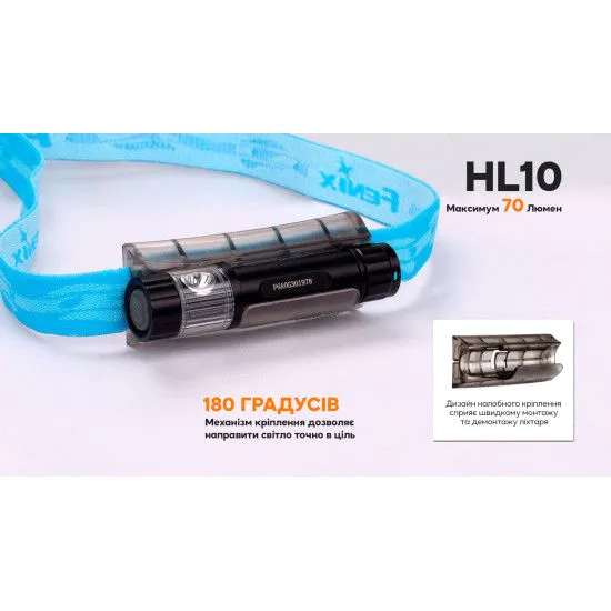 Ліхтар налобний Fenix HL10 purple 