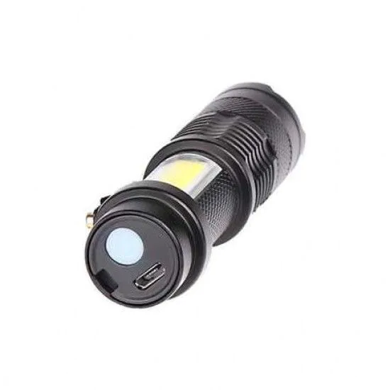 Фонарик BL-525/8468-XPE+COB Li-Ion аккум. USB (9 см)