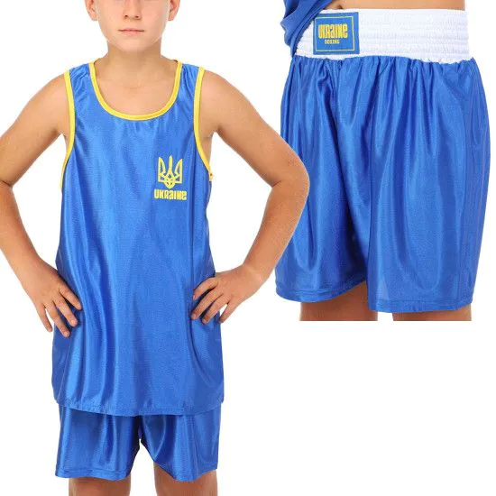 Форма боксерська для дітей UKRAINE SPORT синя