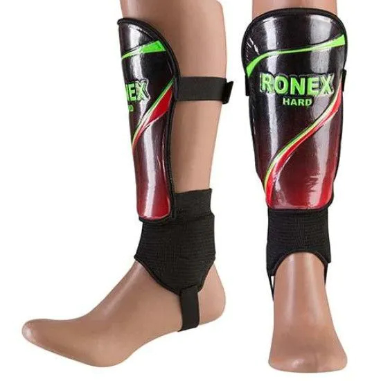 Щитки футбольні із захистом кісточки Ronex (24 см)