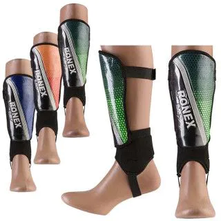 Щитки футбольні із захистом кісточки Ronex (22 см)