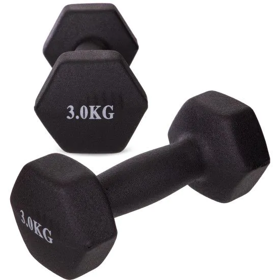 Гантелі для фітнесу 3 кг NEOPRENE (пара)