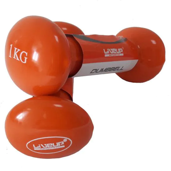 Гантели виниловые LiveUp VINYL DUMBBELL Egg Head