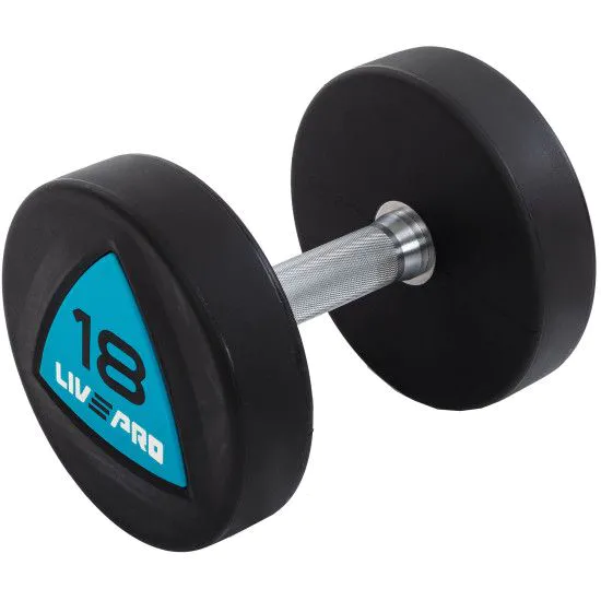 Гантелі 18 кг LiveUp LP8002 PU покриття (пара)