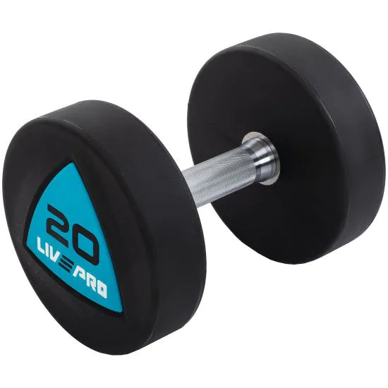 Гантелі 20 кг LiveUp LP8002 PU покриття (пара)