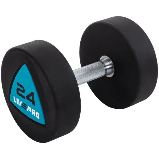 Гантелі 24 кг LiveUp LP8002 PU покриття (пара)