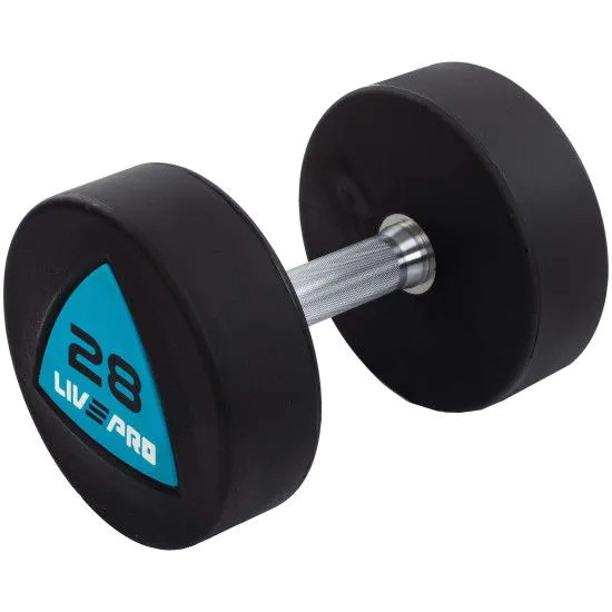Гантелі 28 кг LiveUp LP8002 PU покриття (пара)