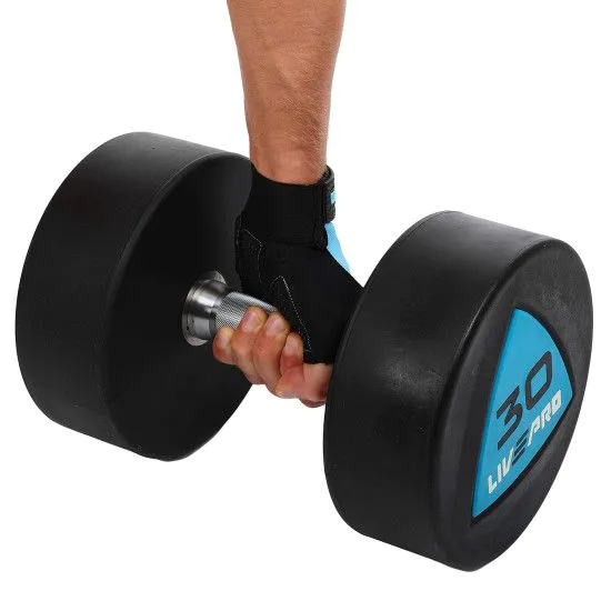 Гантелі 30 кг LiveUp LP8002 PU покриття (пара)