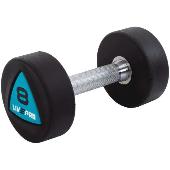 Гантелі 8 кг LiveUp LP8002 PU покриття (пара)