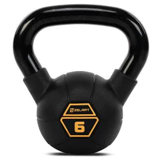 Гиря 6 кг з PVC покриттям сталева Mdbuddy TA-5428