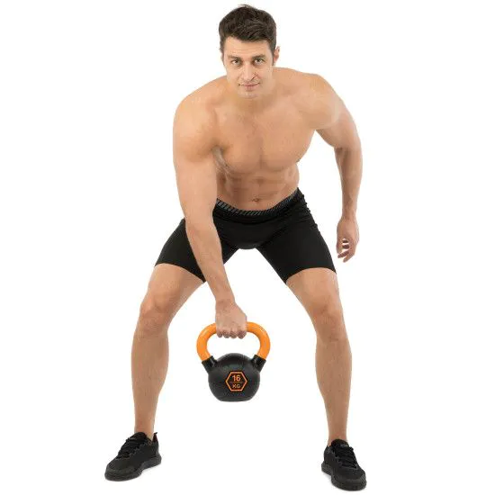 Гиря 16 кг с резиновым покрытием LiveUp Urethane competition kettlebell