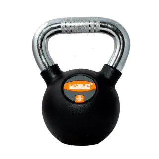 Гиря 10 кг LiveUp RUBBER KETTEL DUMBELL