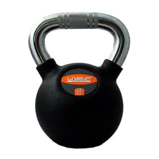 Гиря 12 кг LiveUp RUBBER KETTEL DUMBELL