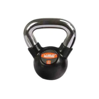 Гиря 4 кг LiveUp RUBBER KETTEL DUMBELL