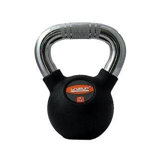 Гиря 6 кг LiveUp RUBBER KETTEL DUMBELL