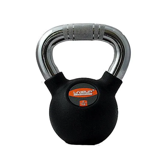 Гиря 6 кг LiveUp RUBBER KETTEL DUMBELL