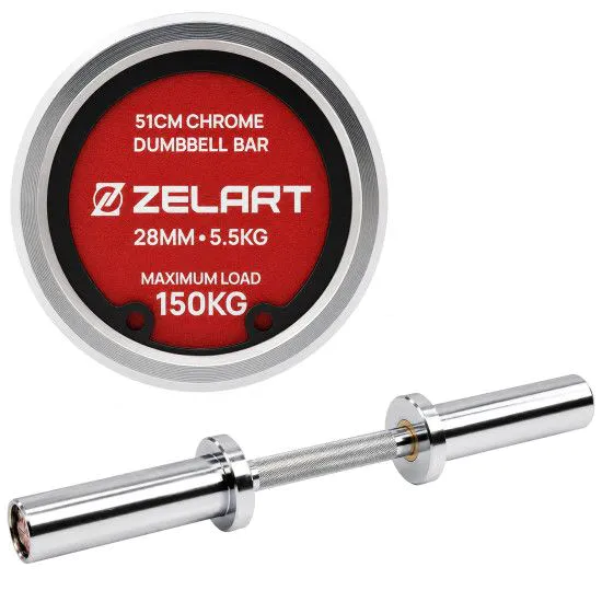 Гриф гантельний Zelart 5.5 кг (замки в комплекті)