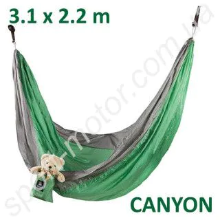 Гамак GreenCamp CANYON парашутний шовк (3,1 х 2,2 м)