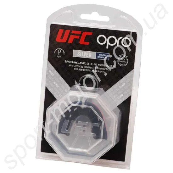 Дитяча капа OPRO Junior Silver UFC red