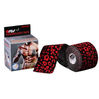 Кинеза тейп Ares Amazon 5 см красный леопард