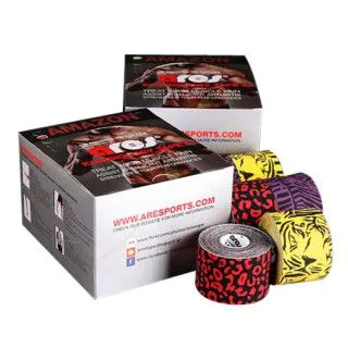 Кінеза тейп Ares Amazon 5 см жовтий тигр