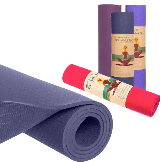 Yoga mat TPE+TC 6 мм коврик
