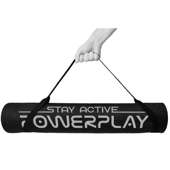 Килимок для йоги PowerPlay 4010 PVC Black 0,6 см 