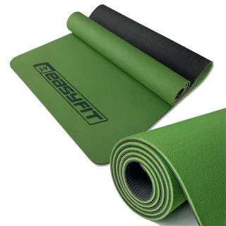 Килимок для йоги та фітнесу EasyFit TPE+TC 6мм зелений