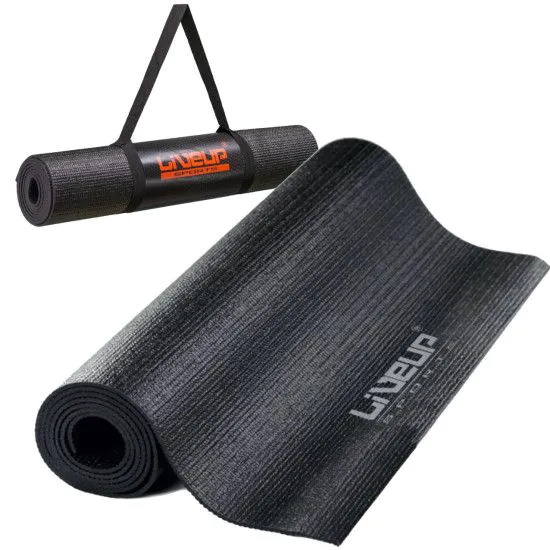 Килимок LiveUp Yoga Mat Total Black 4 мм