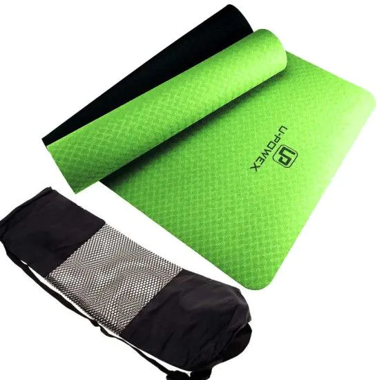 Килимок для йоги та фітнесу U-POWEX TPE Yoga mat Green/Black 