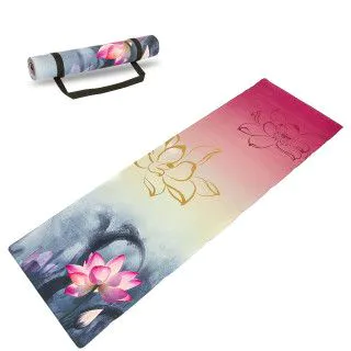 Килимок каучуковий Yoga mat 3 мм Джутовий Лотос