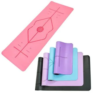 Килимок для йоги каучуковий з розміткою 5 мм Yoga mat