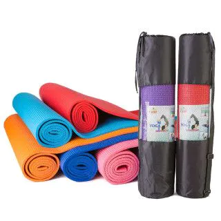 Килимок Yoga mat GreenCamp PVC 6 мм з чохлом