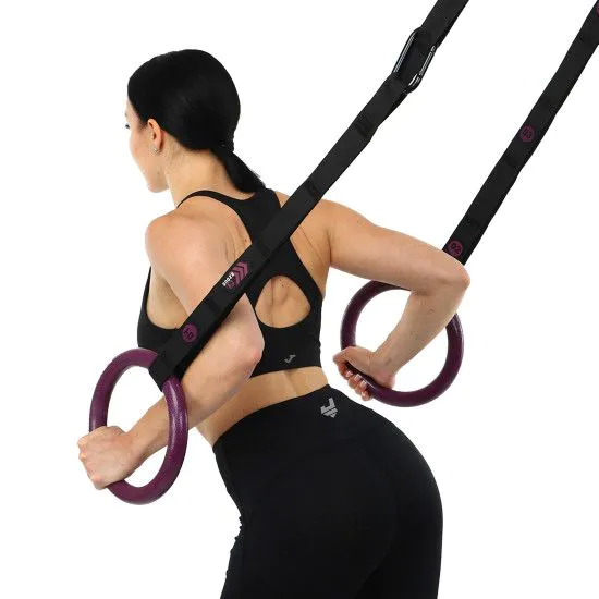 Кільця гімнастичні для Кросфіту GYM RINGS EZOUS (ABS-пластик)