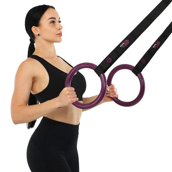 Кільця гімнастичні для Кросфіту GYM RINGS EZOUS (ABS-пластик)