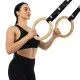 Кільця гімнастичні для Кросфіту WOODEN GYM RINGS EZOUS