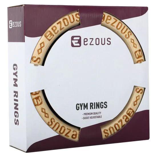 Кільця гімнастичні для Кросфіту WOODEN GYM RINGS EZOUS
