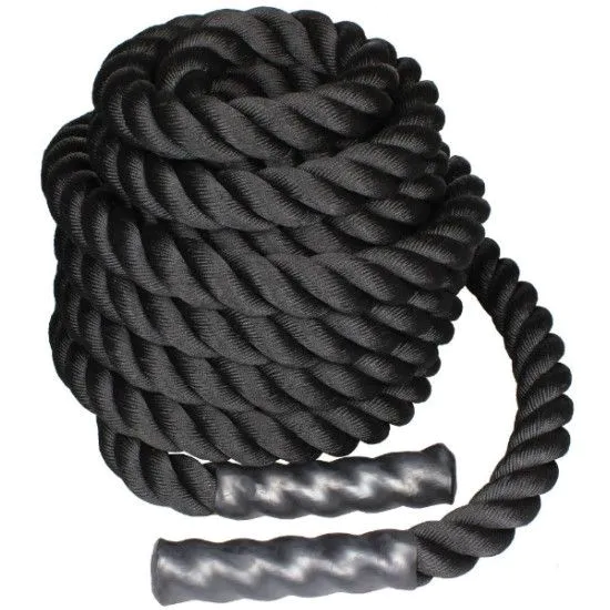 Канат для кроссфіта LiveUp BATTLE ROPE BLACK 6 м