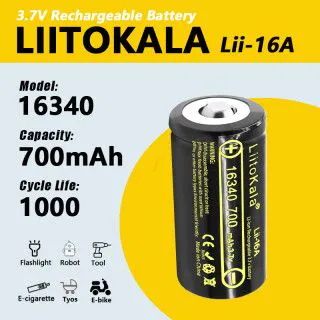 Акумулятор 16340 LiitoKala Lii-16A 700mAh